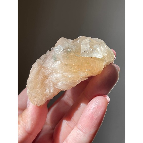High Grade Peach Stilbite Specimen with Apophyllite - Picture 5 of 9